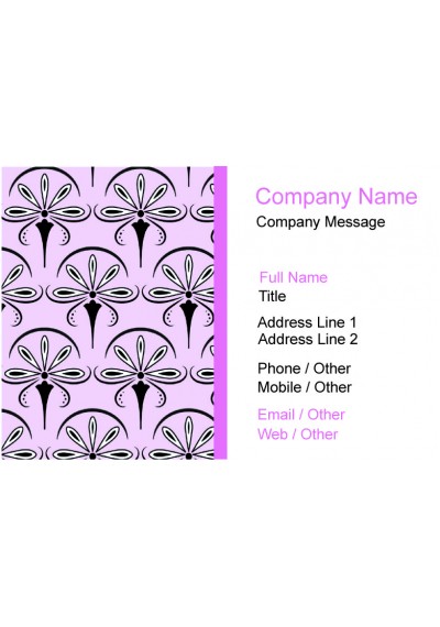 Flower Pattern 1 Business Card